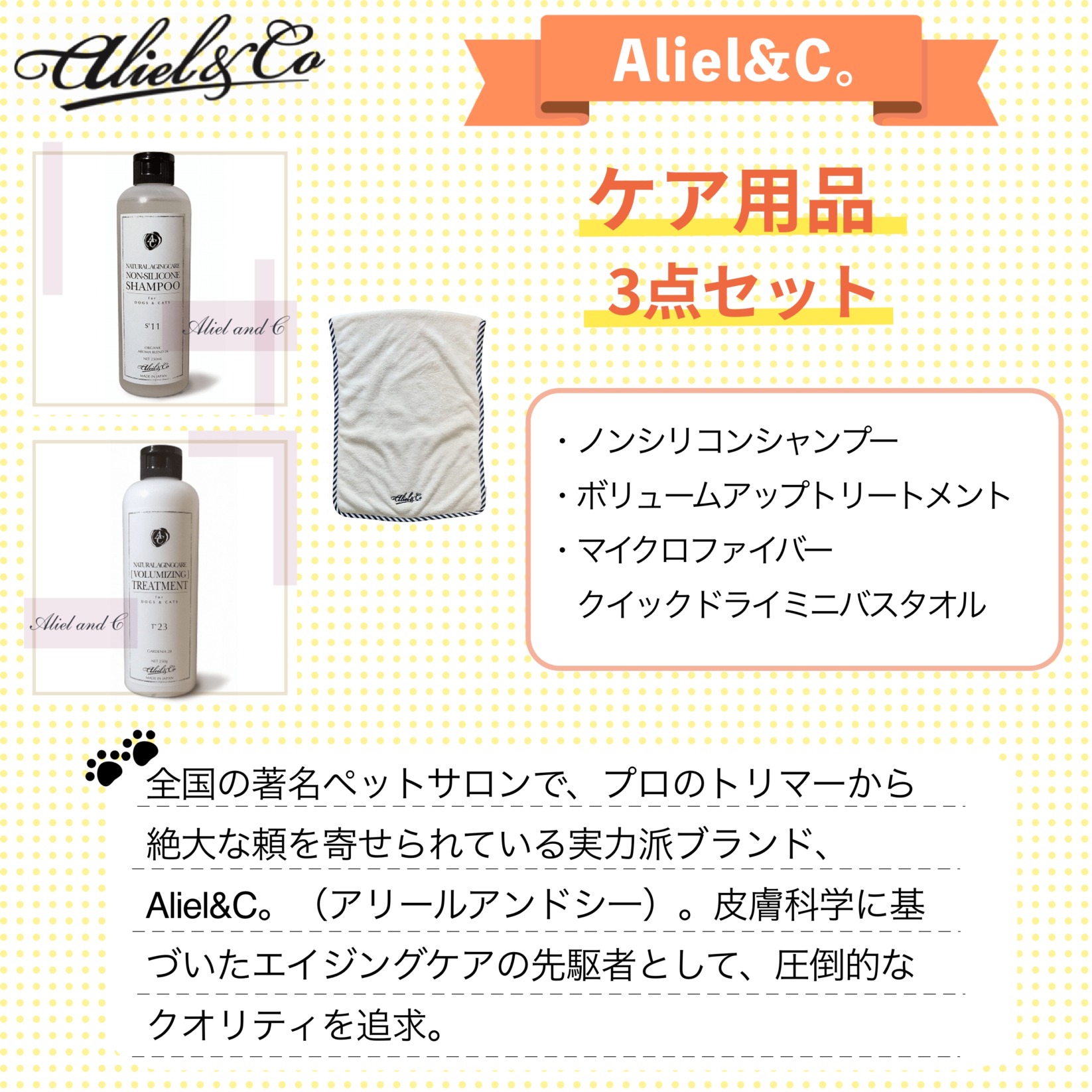 アリールアンドシー ケア用品3点セット